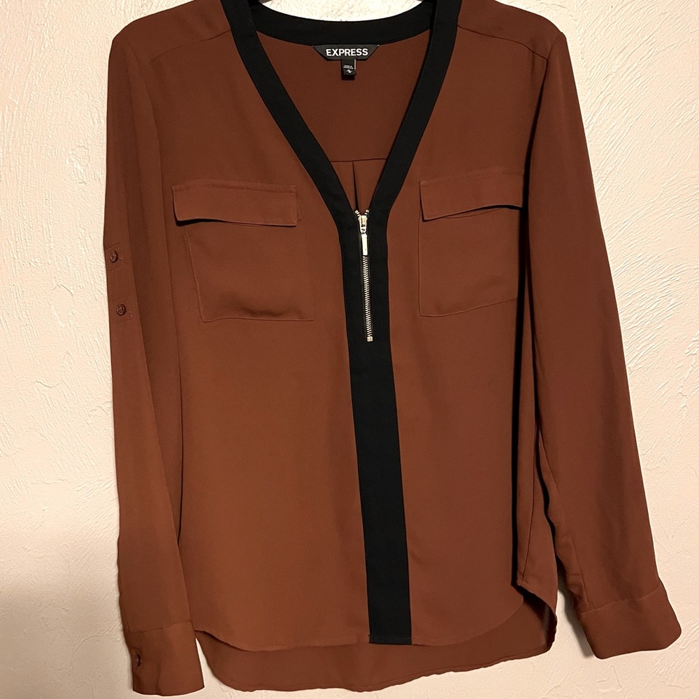 Express Chocolate Brown Blouse